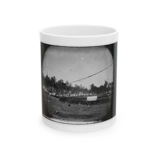 Brandy Station, Virginia. Army Of The Potomac. Western Half Of The Camp. Chapel In Foreground (U.S. Civil War) White Coffee Mug