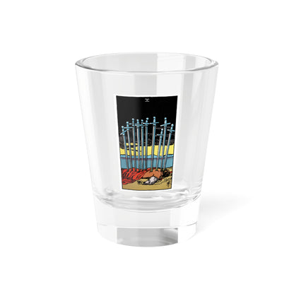 The 10 of Swords (Tarot Card) Shot Glass 1.5oz-1.5oz-Go Mug Yourself