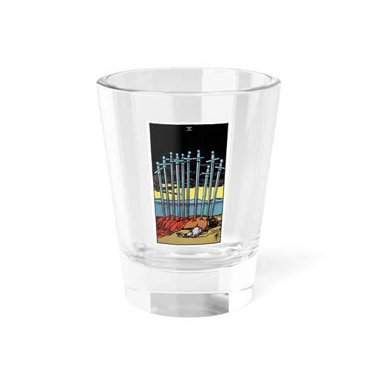 The 10 of Swords (Tarot Card) Shot Glass 1.5oz-1.5oz-Go Mug Yourself