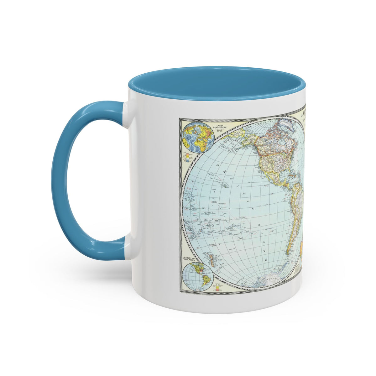 World Map (1941) (Map) Accent Coffee Mug