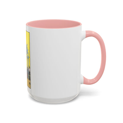 The 7 of Swords (Tarot Card) Accent Coffee Mug