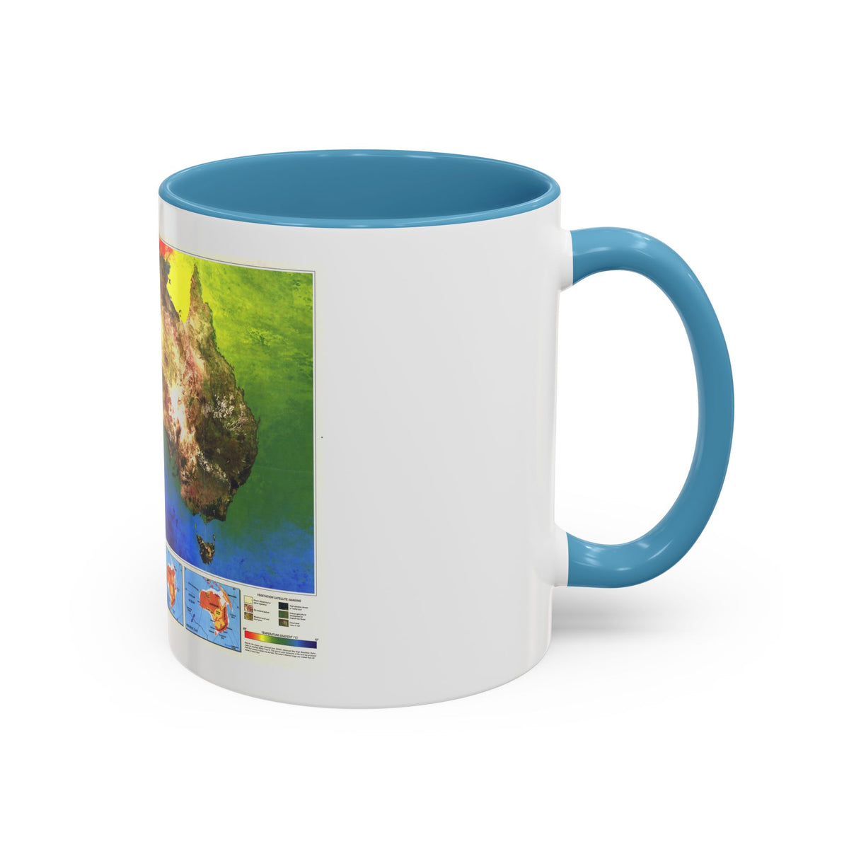 Australia's Continental Odyssey (1988) (Map) Accent Coffee Mug