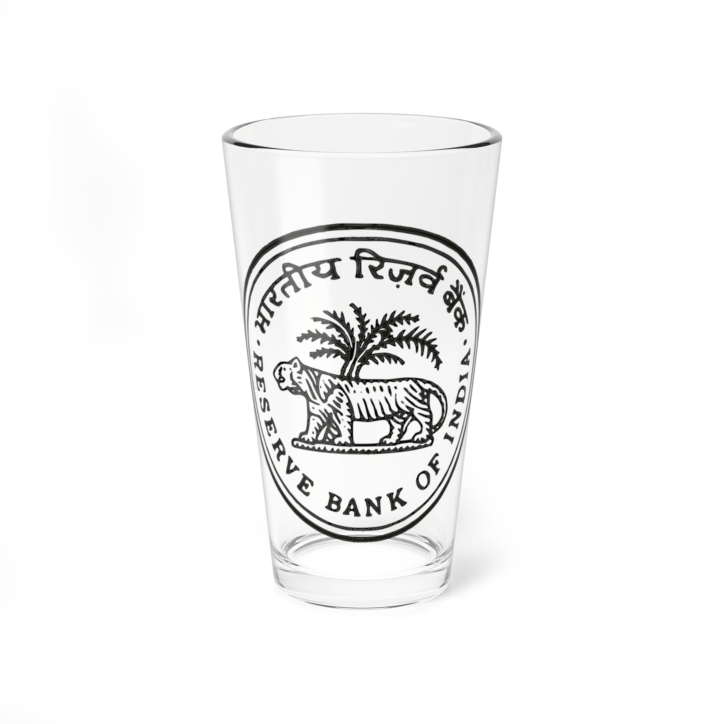 Seal of the Reserve Bank of India (India) (Coat of Arms) Pint Glass 16oz