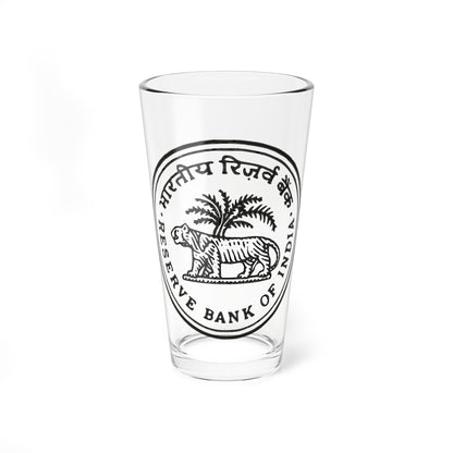 Seal of the Reserve Bank of India (India) (Coat of Arms) Pint Glass 16oz