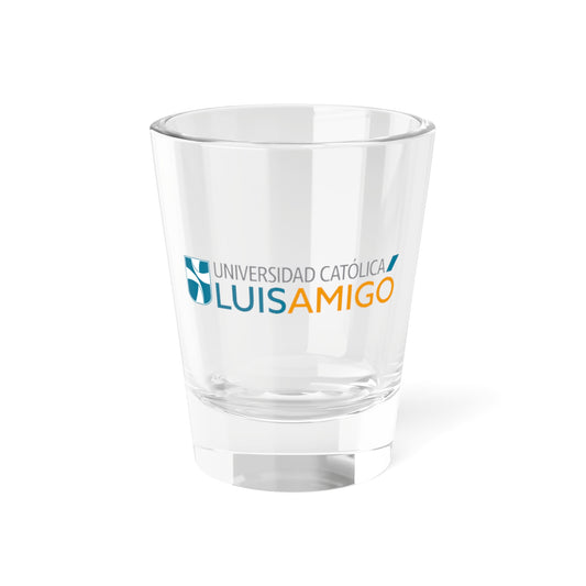 Logo de la Universidad Católica Luis Amigó (Colombia) (Coat of Arms) Shot Glass 1.5oz