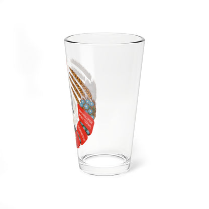 Emblem of the Byelorussian SSR 1949-1958 (Belarus) (Coat of Arms) Pint Glass 16oz