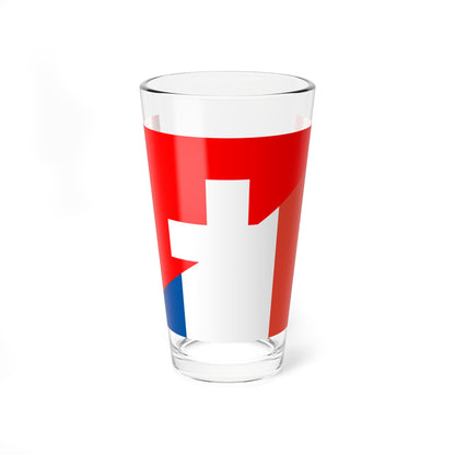 Switzerland France Flag (France) Pint Glass 16oz
