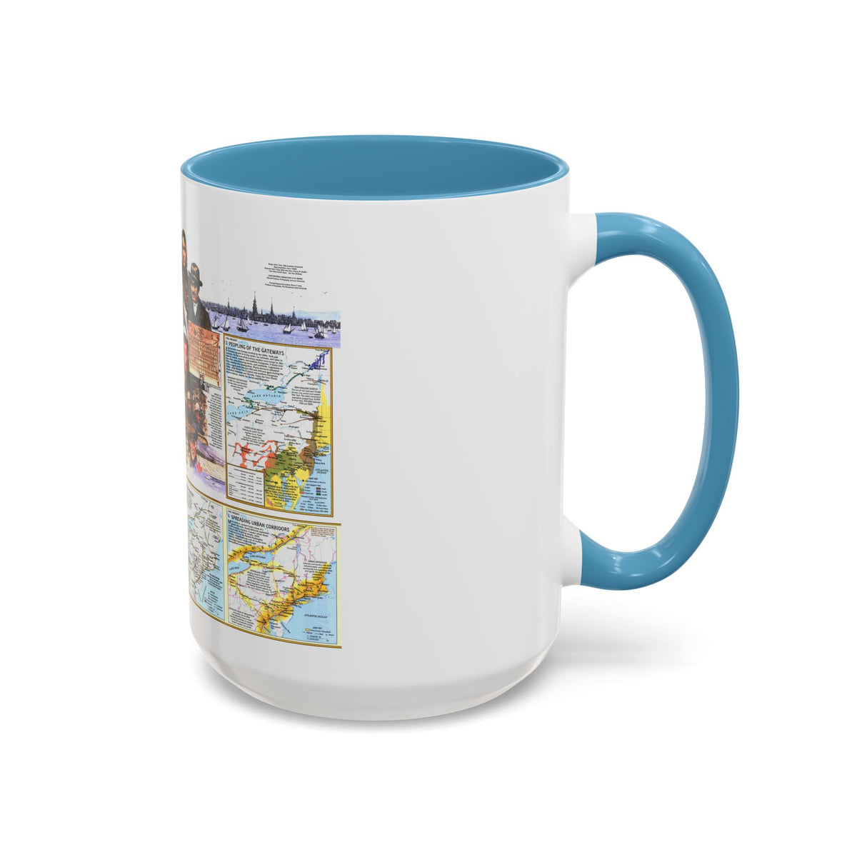 USA - Atlantic Gateways 2 (1983) (Map) Accent Coffee Mug