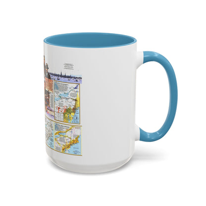 USA - Atlantic Gateways 2 (1983) (Map) Accent Coffee Mug