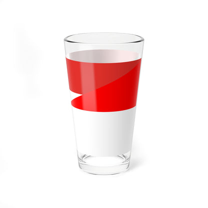 Flag of Indonesia and Sudan (Indonesia) Pint Glass 16oz