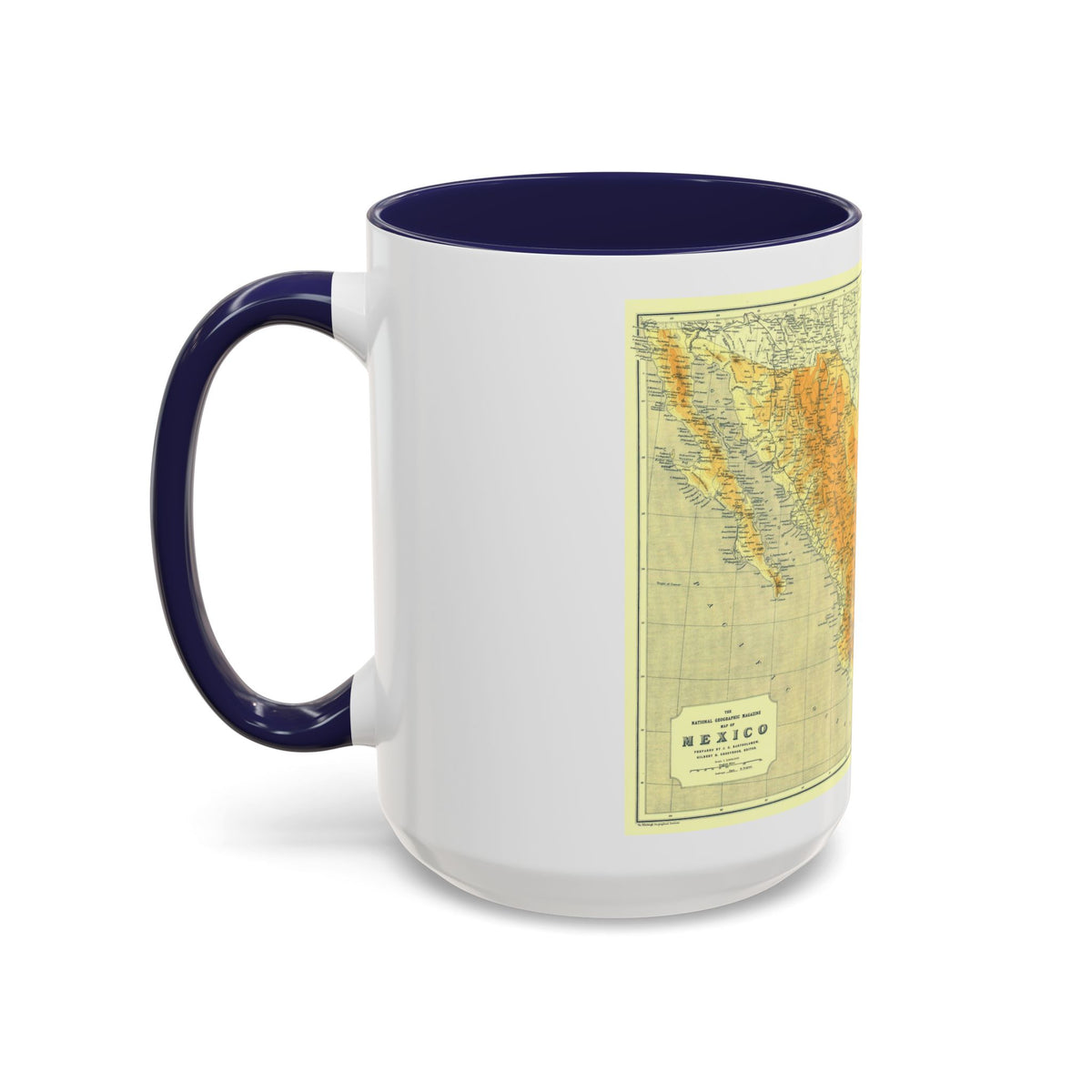 Central America & Mexico (1914) (Map) Accent Coffee Mug