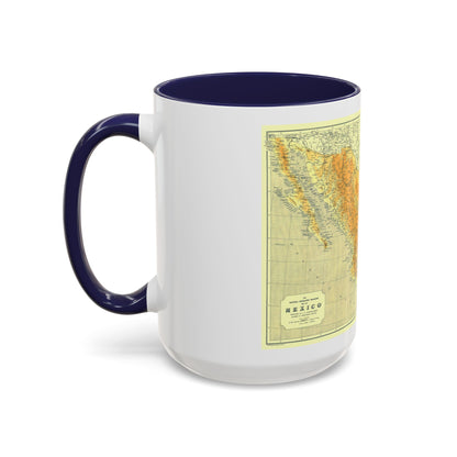 Central America & Mexico (1914) (Map) Accent Coffee Mug