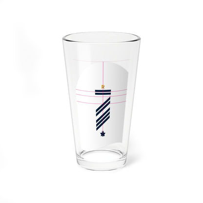 Vorlage Ärmelabzeichen Hemd weiß für Marine (Military Rank) Pint Glass 16oz