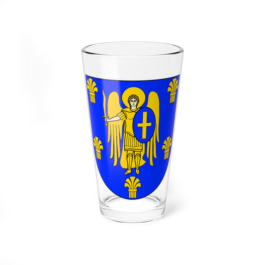 UKR Myronivka Raion COA (Ukraine) (Coat of Arms) Pint Glass 16oz