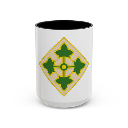 4th Infantry Division CSIB2 (U.S. Army) Accent Coffee Mug