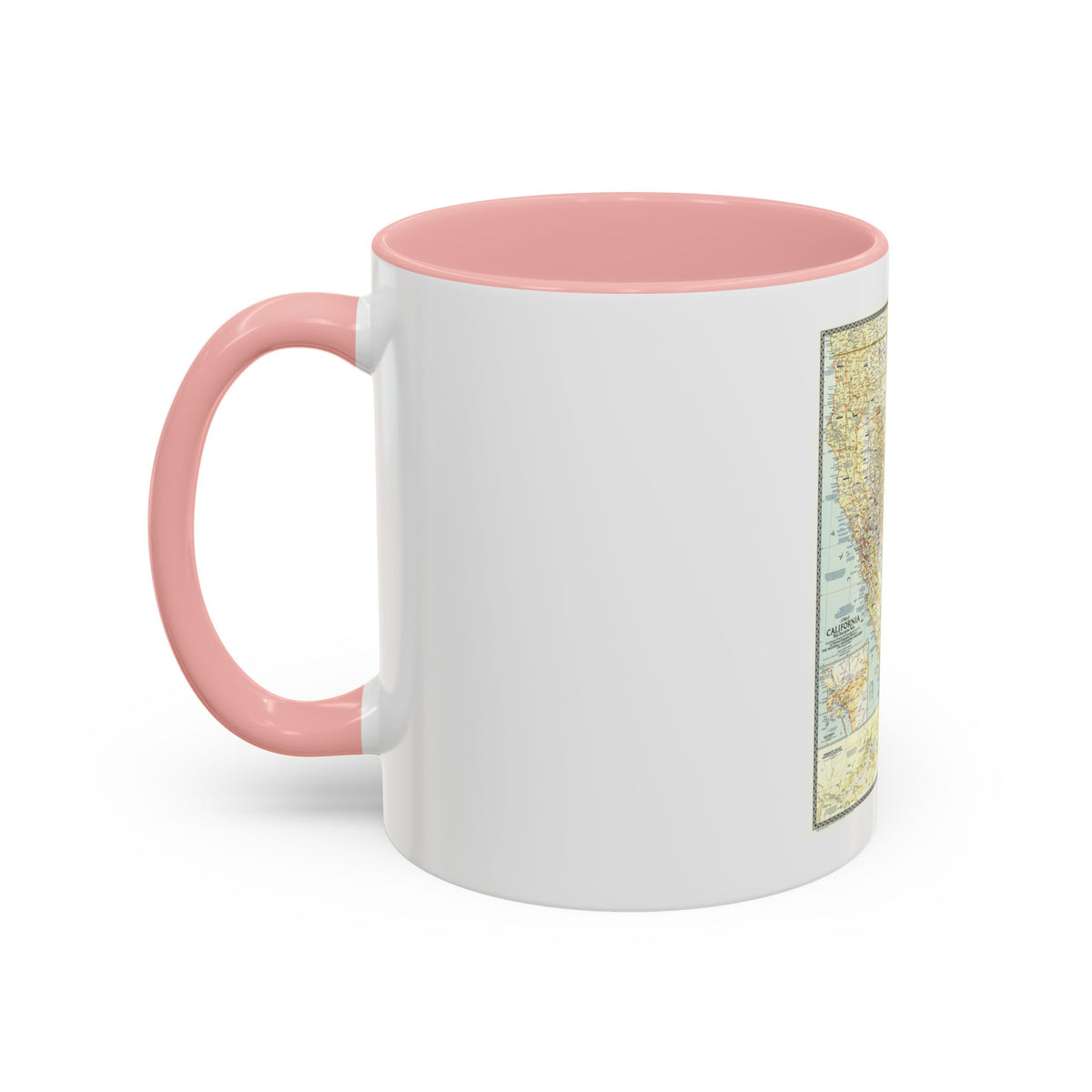 USA - California (1954) (Map) Accent Coffee Mug