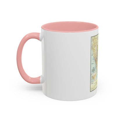 USA - California (1954) (Map) Accent Coffee Mug