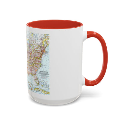 USA - The United States (1961) (Map) Accent Coffee Mug