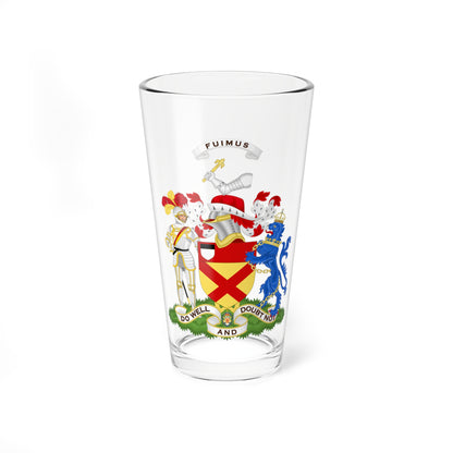 Coats of Arms of the Bruce baronets of Stenhouse (Scotland) (Coat of Arms) Pint Glass 16oz