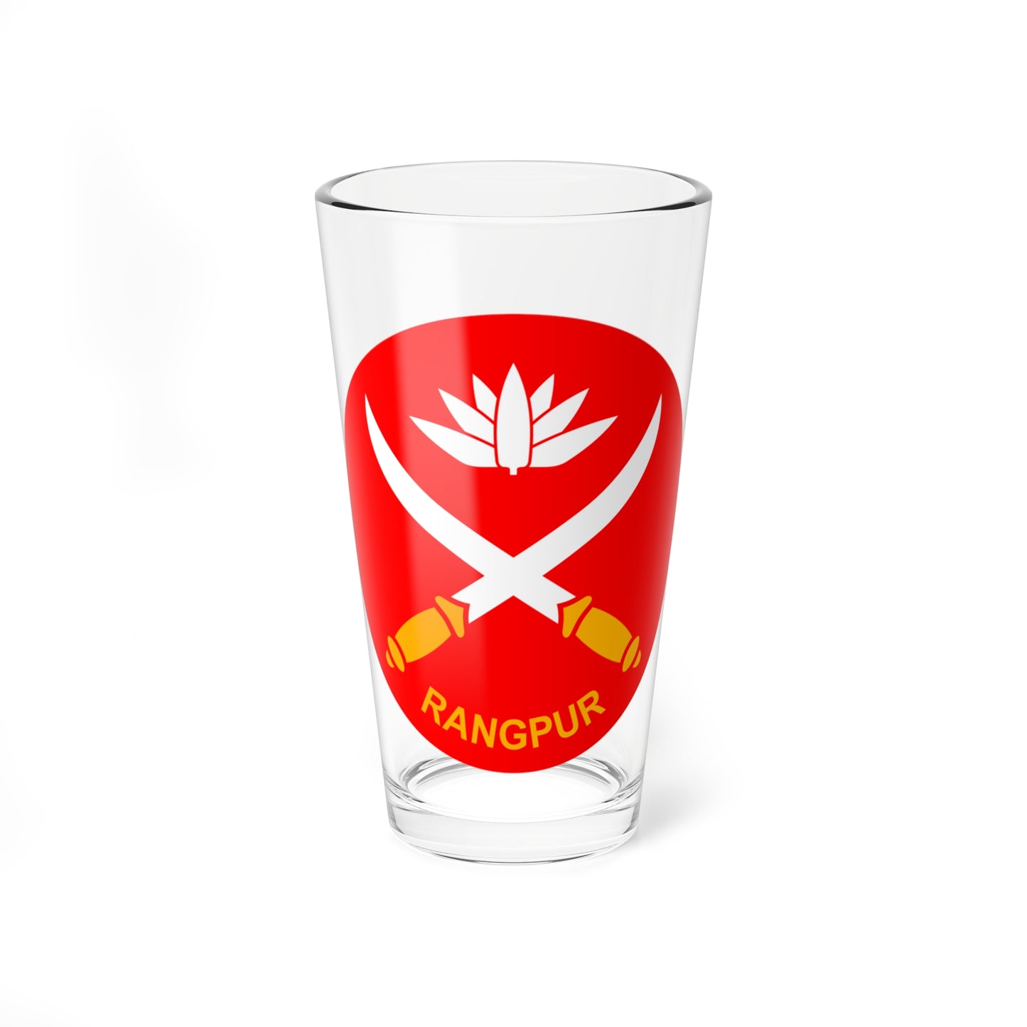 Seal of the Station Headquarters Rangpur Cantonment (Bangladesh) (Coat of Arms) Pint Glass 16oz