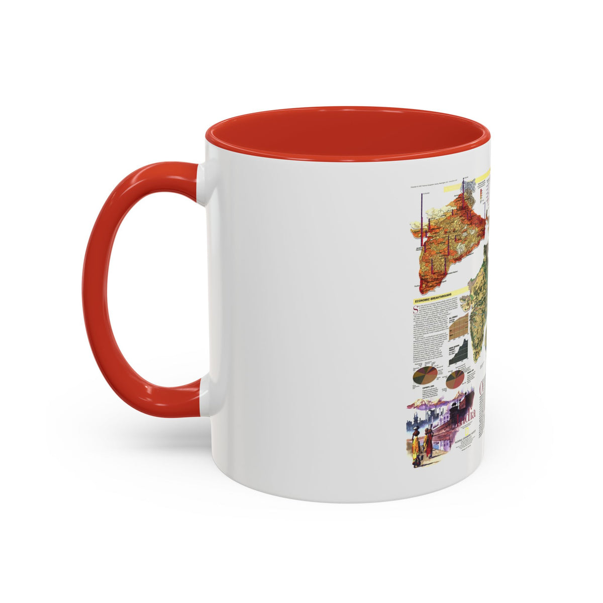 India (1997) (Map) Accent Coffee Mug