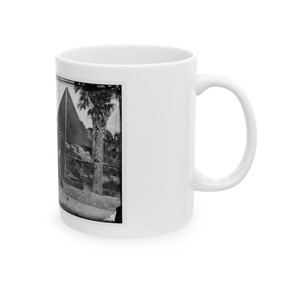 Morris Island, South Carolina. General Quincy A. Gillmore In Front Of His Tent (U.S. Civil War) White Coffee Mug