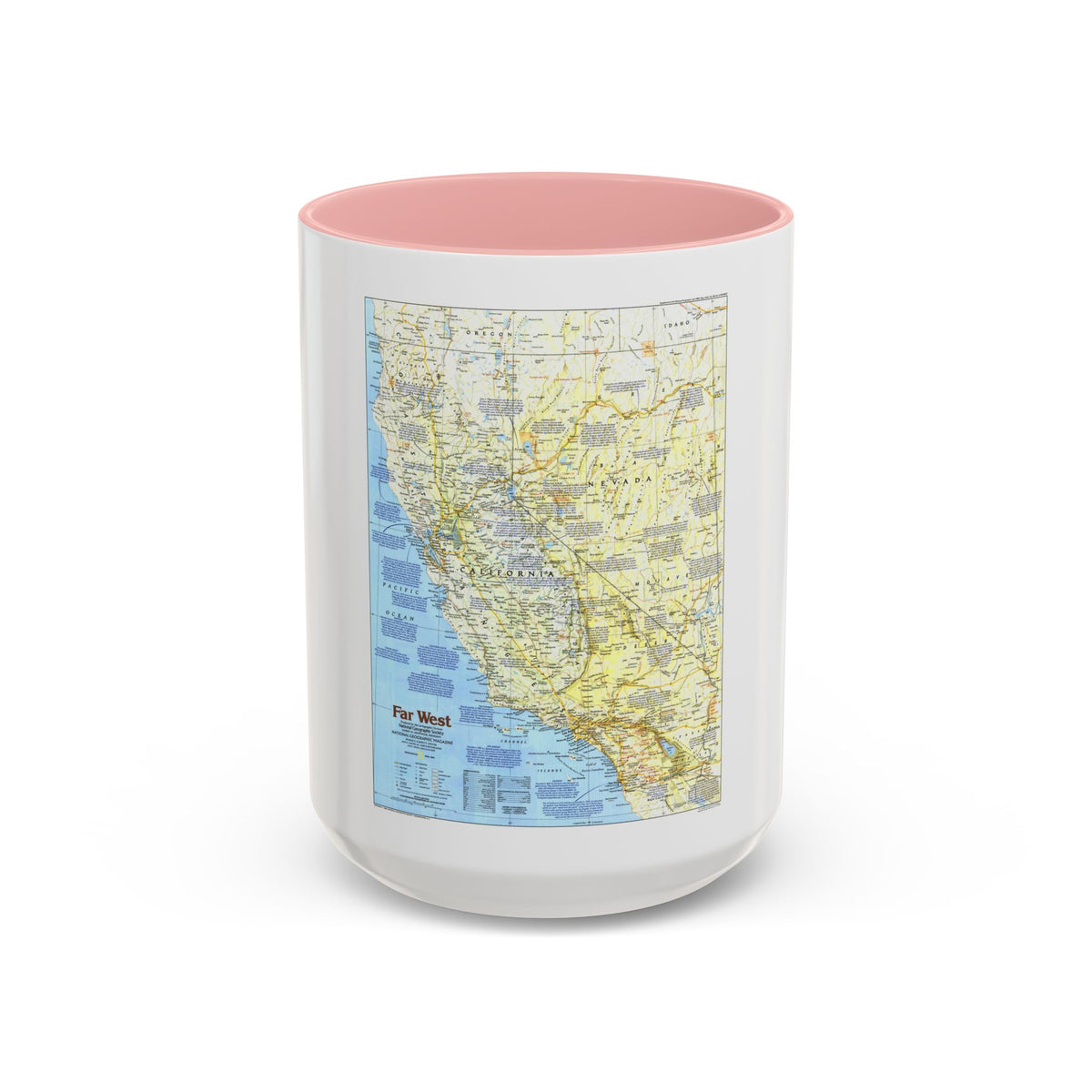 USA - Far West 1 (1984) (Map) Accent Coffee Mug