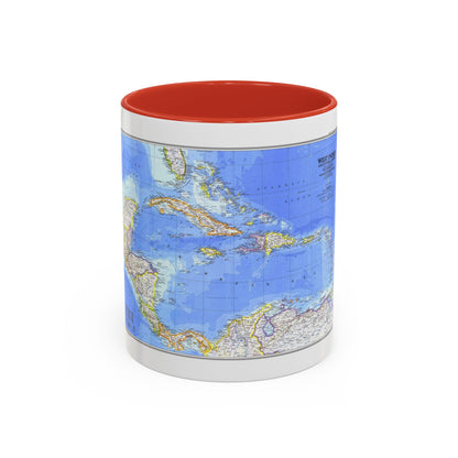 Central America & West Indies(1981) (Map) Accent Coffee Mug