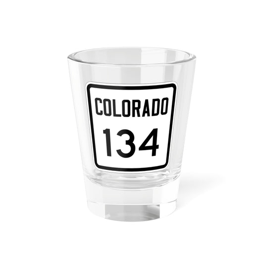 Colorado 134 1946 (Colorado) (Road Sign) Shot Glass 1.5oz-1.5oz-Go Mug Yourself