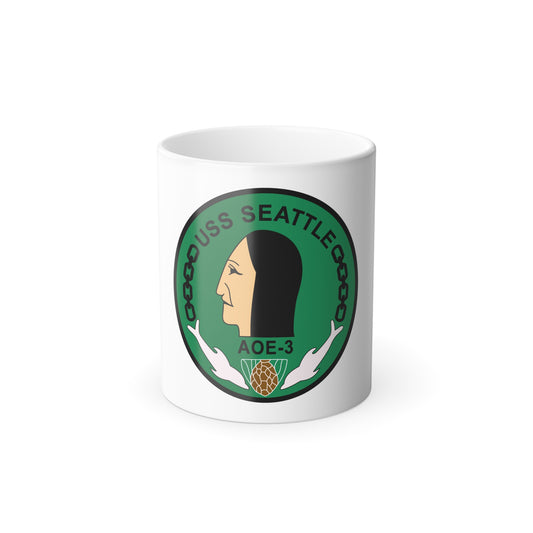 USS Seattle AOE 3 (U.S. Navy) Color Changing Mug 11oz