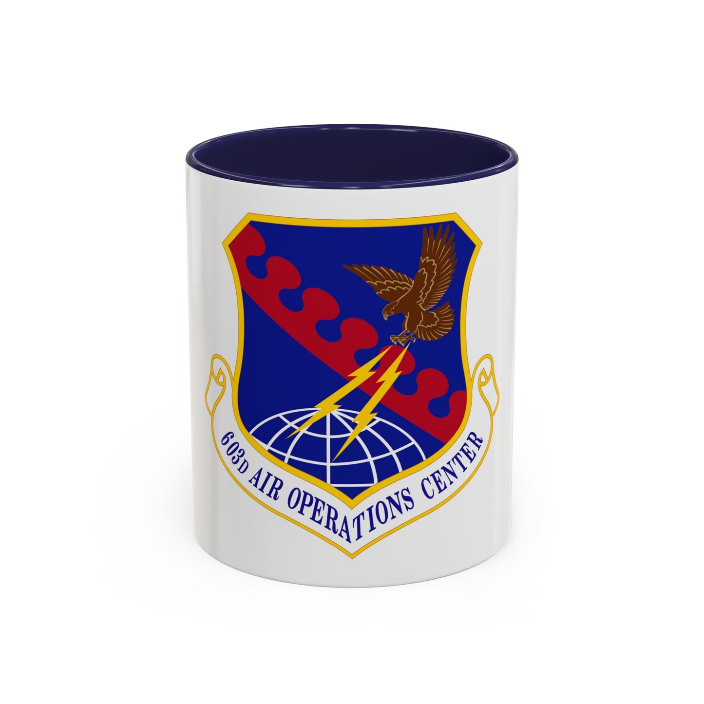 603 Air Operations Center USAFE (U.S. Air Force) Accent Coffee Mug