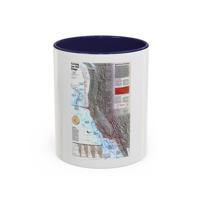 North Amerca - Living on the Edge (1995) (Map) Accent Coffee Mug