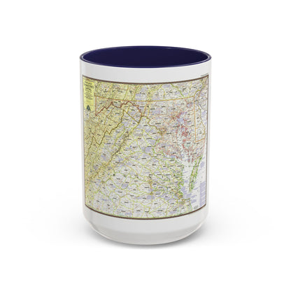 USA - Round About the Nation's Capital (1956) (Map) Accent Coffee Mug