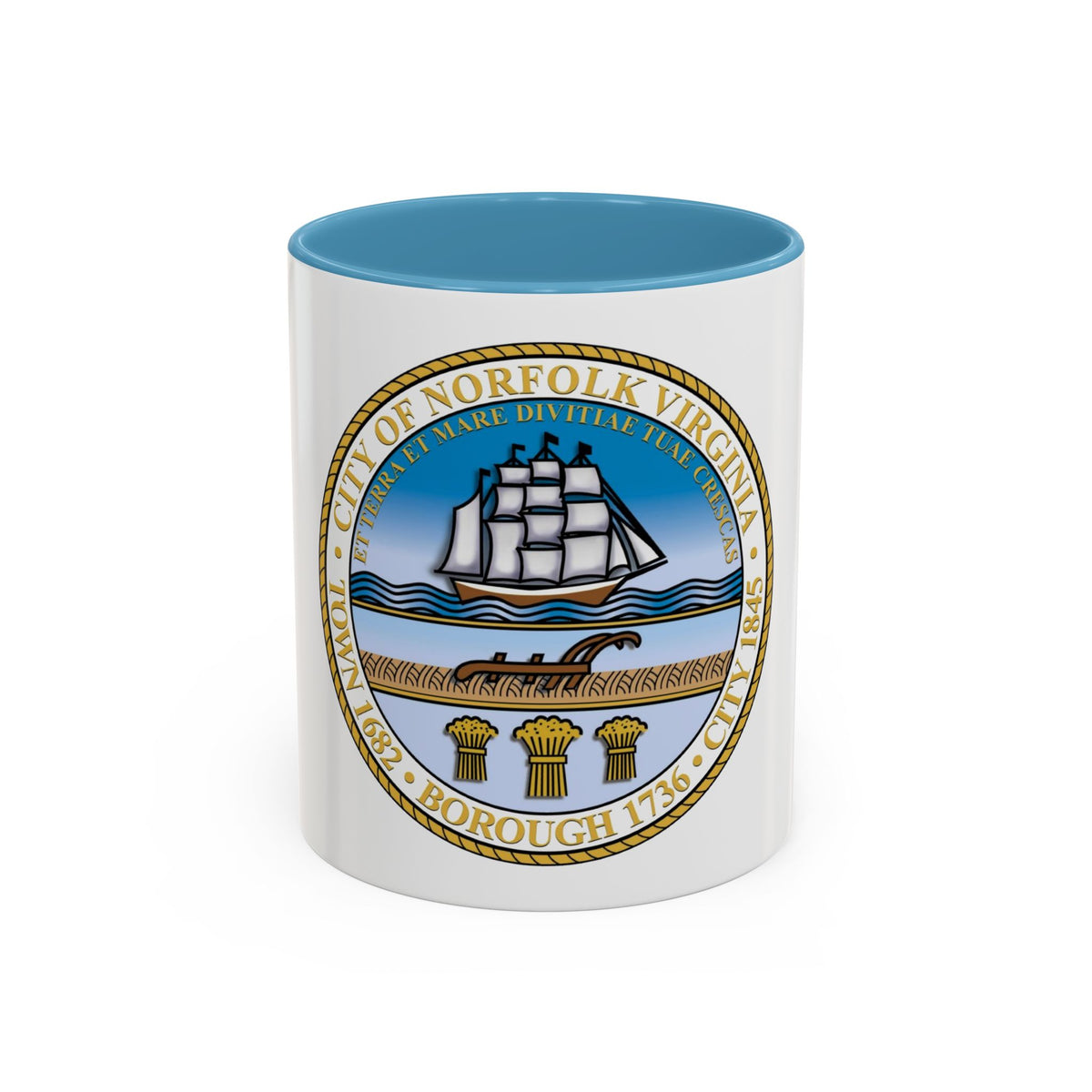 Seal of Norfolk Virginia - Accent Coffee Mug