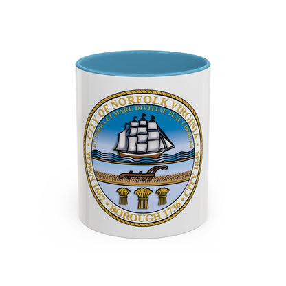 Seal of Norfolk Virginia - Accent Coffee Mug