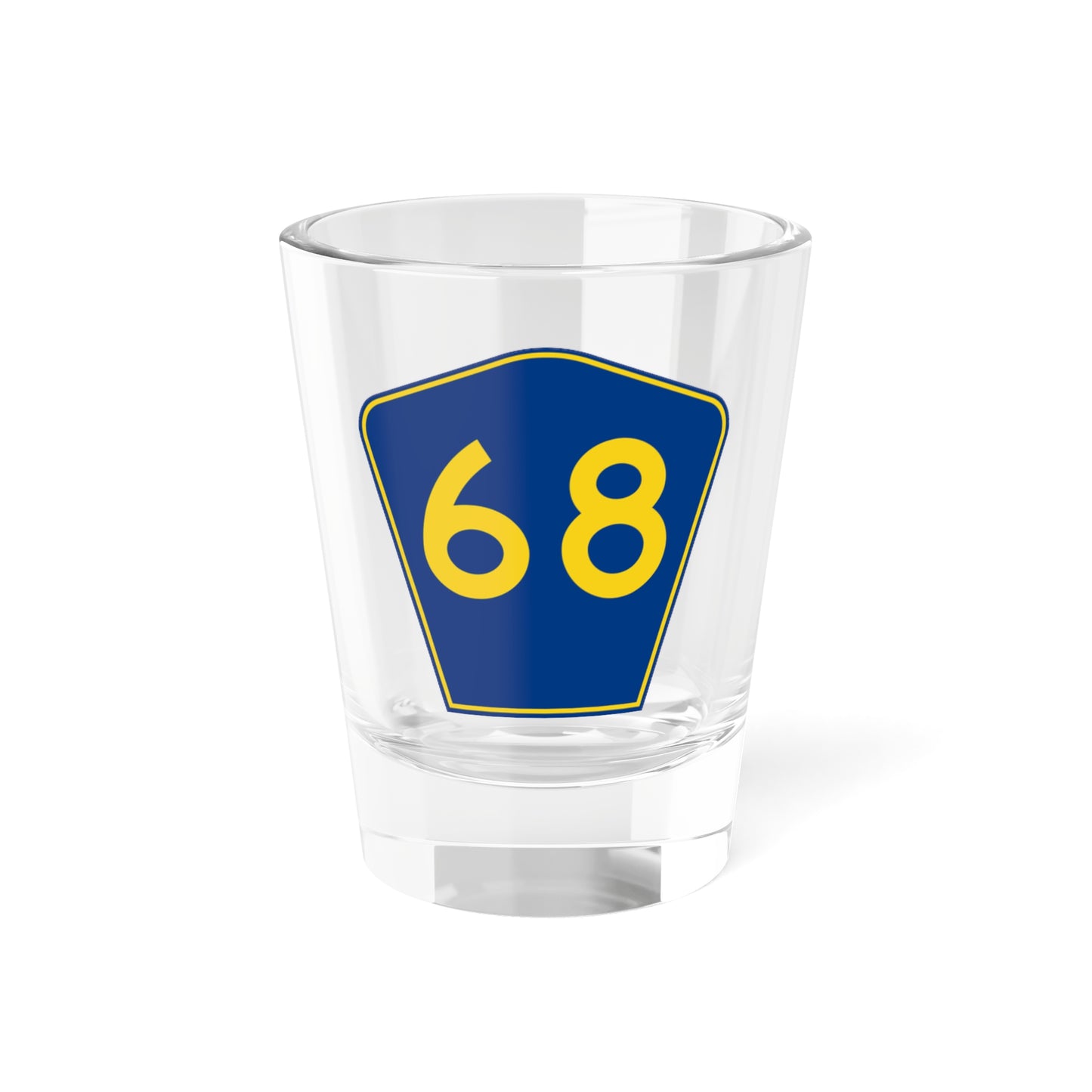 PR secondary 68 (Puerto Rico) (Road Sign) Shot Glass 1.5oz