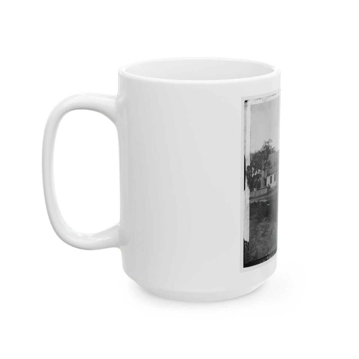 Yorktown, Va. Thomas Nelson House (Right), Used As A Hospital; In 1781 Used As A Headquarters By Lord Cornwallis (U.S. Civil War) White Coffee Mug