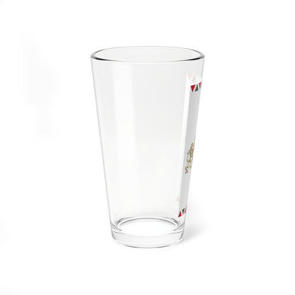 Flag of Budapest vertical (Hungary) Pint Glass 16oz