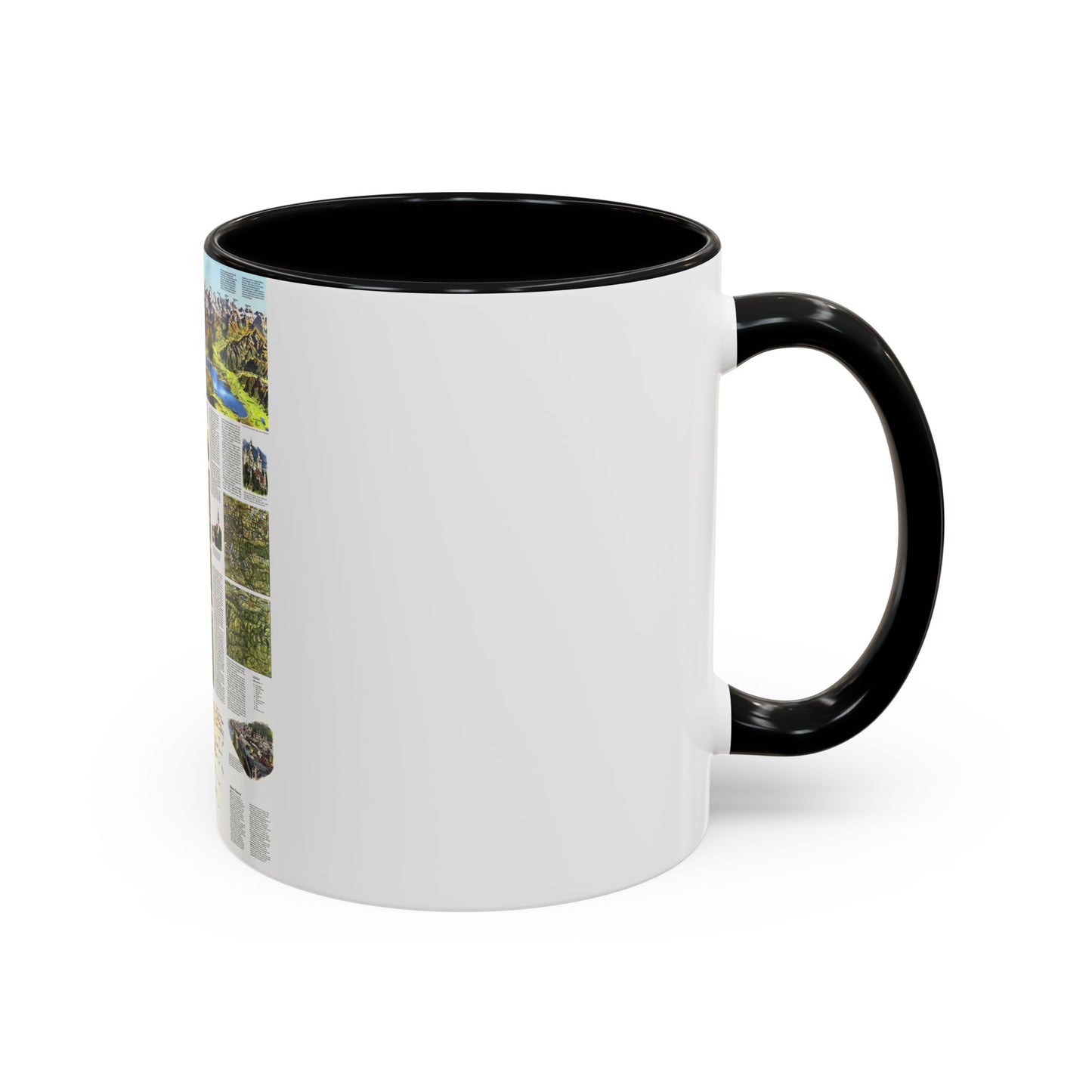 Alps, The - A Traveller's Map (1985) (Map) Accent Coffee Mug