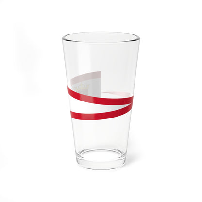 Jersey storm flag (United Kingdom) Pint Glass 16oz