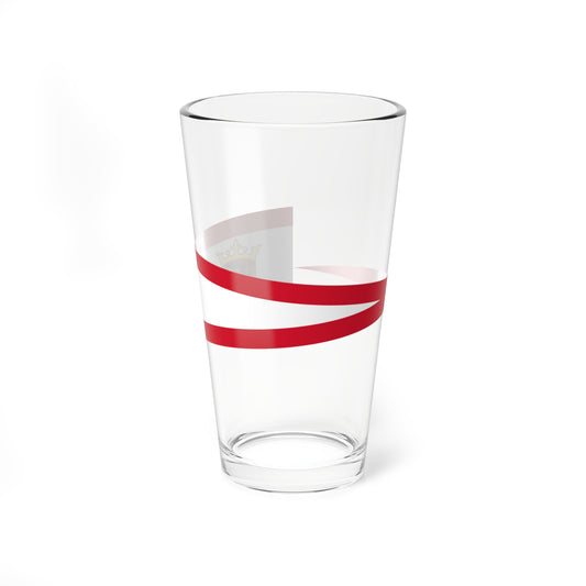 Jersey storm flag (United Kingdom) Pint Glass 16oz