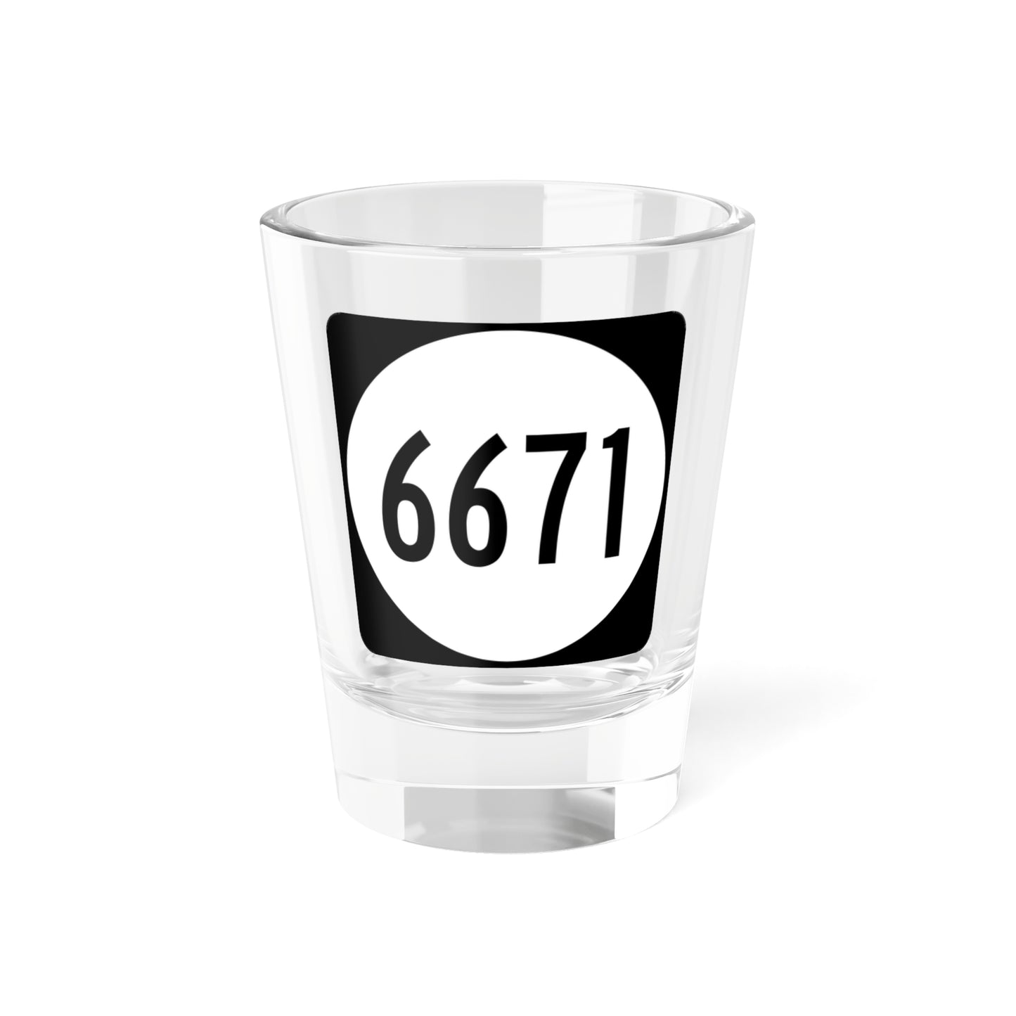 PR tertiary 6671 (Puerto Rico) (Road Sign) Shot Glass 1.5oz