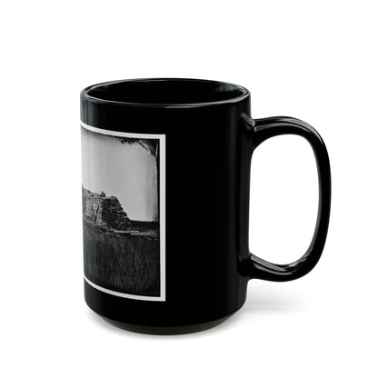 Morris Island (Vicinity), South Carolina. The  Marsh Battery  Or  Swamp Angel  After The Explosion, August 22, 1863 001 (U.S. Civil War) Black Coffee Mug