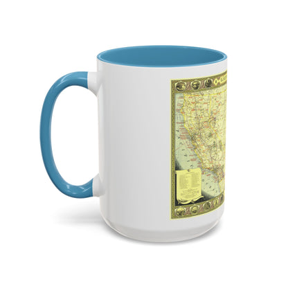USA - Southwestern (1940) (Map) Accent Coffee Mug