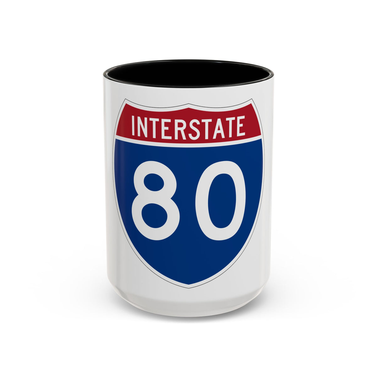 Interstate 80 (U.S. Highways) Accent Coffee Mug