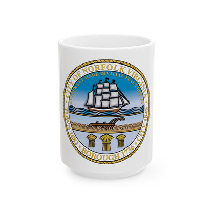 Seal of Norfolk Virginia - White Coffee Mug