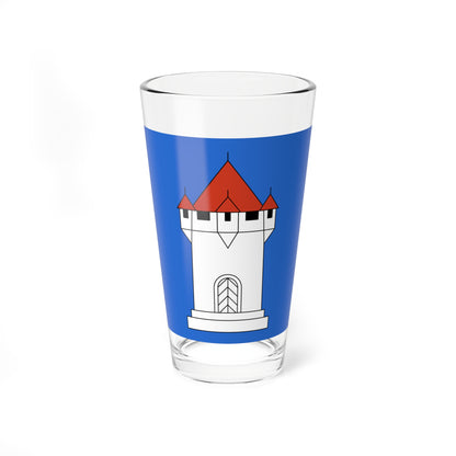 CHE Oberstrass ZH Flag (Switzerland) Pint Glass 16oz