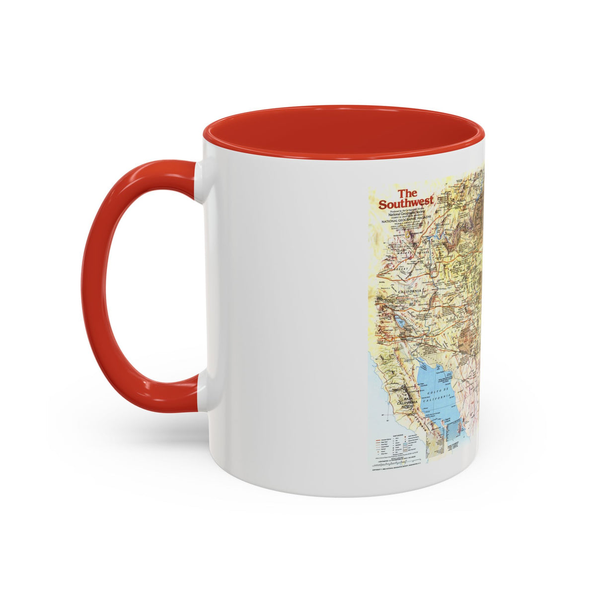 USA - Southwest 1 (1982) (Map) Accent Coffee Mug