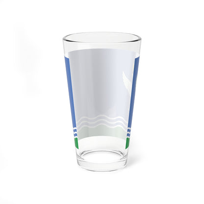 Flag of Chishminsky rayon (Russia) Pint Glass 16oz