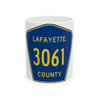 Lafayette County Route 3061 MS (Mississippi) (Road Sign) White Coffee Mug